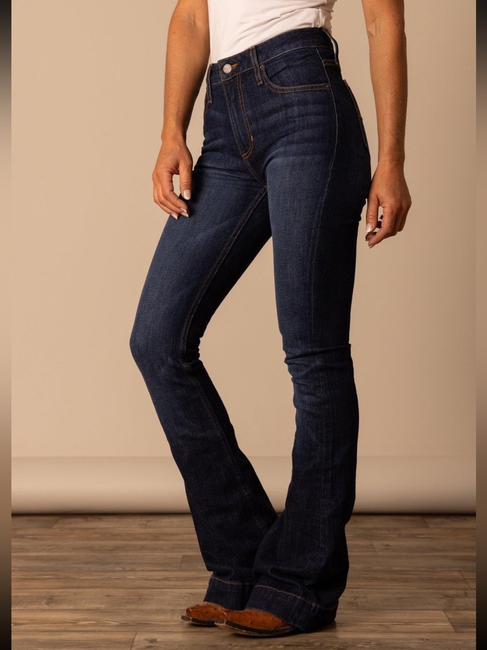 Kimes Ranch Jennifer Flare Leg Western Jeans Dark Wash Women’s